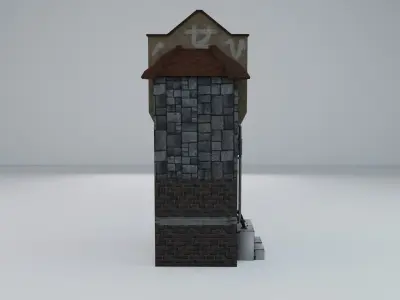  Cyberpunk Building 5 Low-poly 3D model