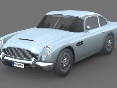 Aston Martin DB5 Classic Low-poly 3D model