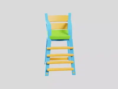 Tennis Umpire Chair 3D model