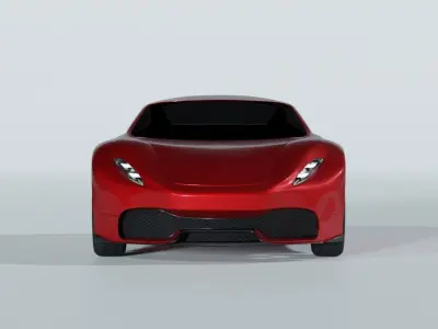 Coupe-CRZ futuristic sports car 3D model