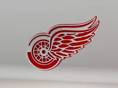 NHL Detroit Redwings Team Logo 3D model