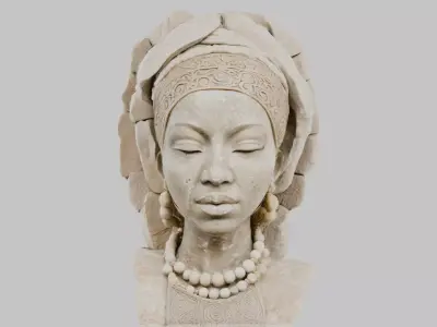 Serenity in Stone Sculpture Low-poly 3D model