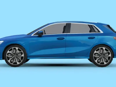 Audi A3 Sportback 2021 Low-poly 3D model