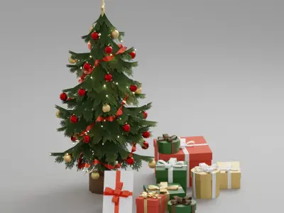 Christmas Tree G36 Low-poly 3D model