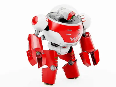 TOON DROID ZEFF Rigged for Unreal Engine - Unity - MIXAMO 3D model