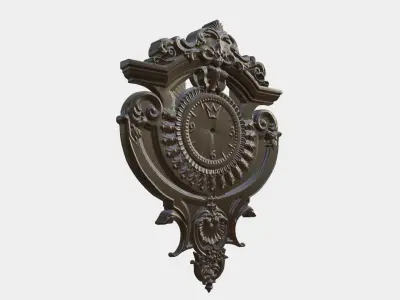 Wooden Clock Decor For Wood Carving 3D print model buy