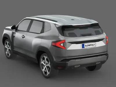 Dacia Duster 2024 Low-poly 3D model