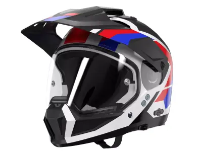 Modular Motorcycle Helmet with 7 modes Low-poly 3D model