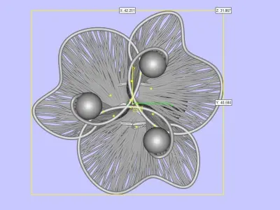 Three small pearl 3d printable filigree model 3D print model