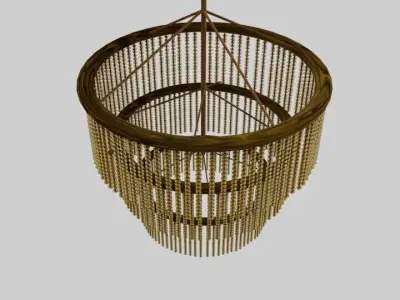 Luxury Beaded Chandelier 3D Model 3D model