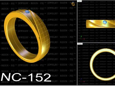 wedding ring couple ring 6  3D print model