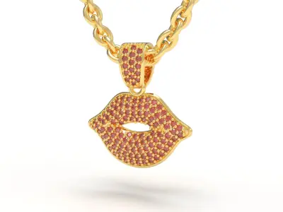 KISS PENDANT 3D print model