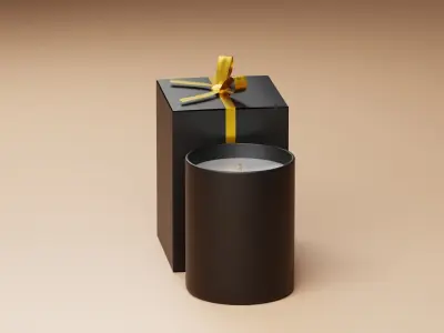 Candle with Box 3D model