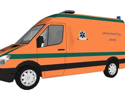 Egypt Ambulance Vehicle2 Low-poly 3D model