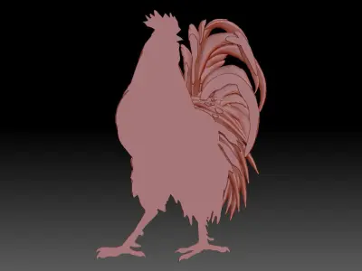  Cock  bird 3D print model
