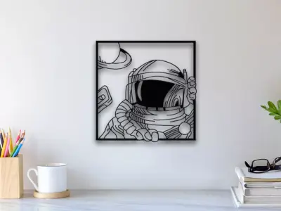 Astronout Wall Art 3D print model
