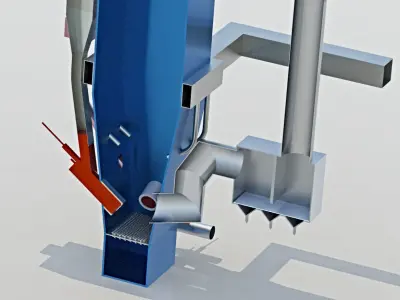 Gasifier machine with parts 3D model