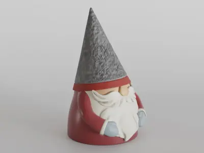 Decorative Santa Design with Ornate Hat for Holiday Decor 3D print model
