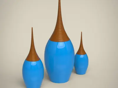 Vase set 3D model