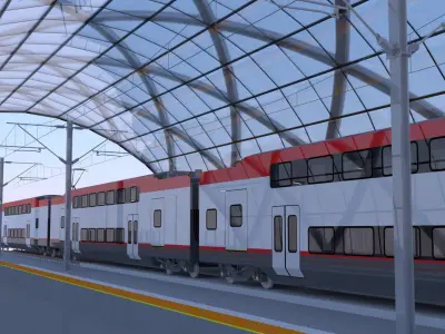 Stadler Kiss USA stations II 3D Model Collection