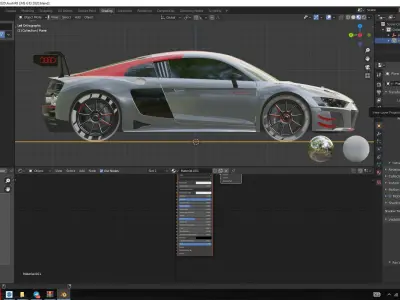 Audi R8 LMS GT3 Low-poly 3D model