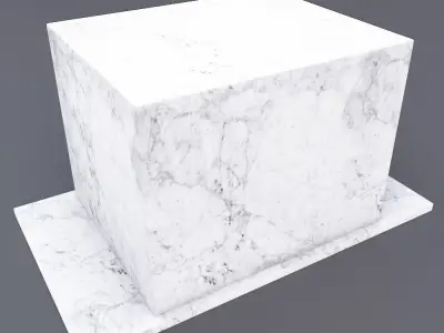 Marble fire place low poly 3d model  Low-poly 3D model