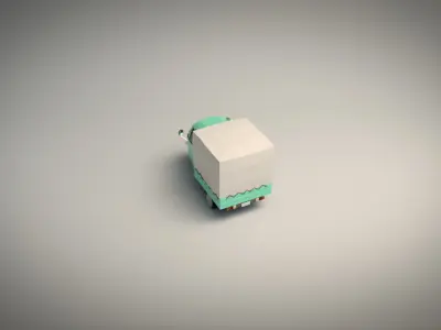 Low Poly Three Wheeled Truck 02 Low-poly 3D model