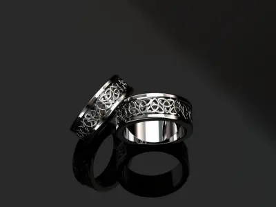 Rings celtic wedding 3D print model