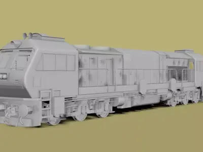 INDIAN TRAIN LOCOMOTIVE DIESEL ENGINE 3D MODEL  3D model
