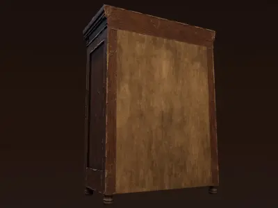 Old Furniture Game Ready Asset Low-poly 3D model