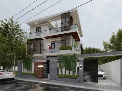 Phu Cuong Villa 3D model