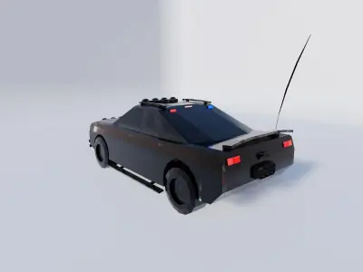 Low Poly Police Car Low-poly 3D model