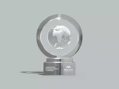 METALlIC LOW TROPHY WITH  GLASS GLOBE Low-poly 3D model