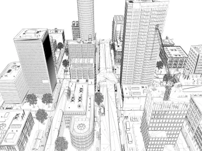 City road street view 3D model