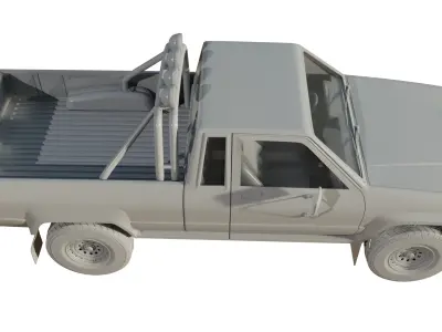 Toyota SR5  Detailed 3D Model Inspired by Back to the Future Low-poly 3D model