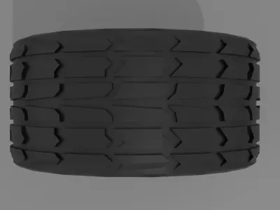 car wheel Low-poly 3D model order