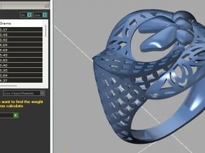 Fancy Womens Rings Plain Rings Ready STL 3DM Models Rings 3D print model 50