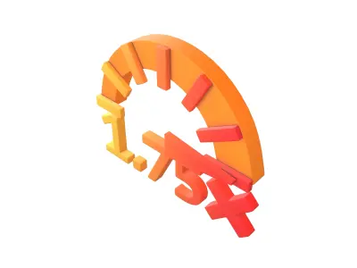 Speed 1 point 75 Symbol v1 003 Low-poly 3D model