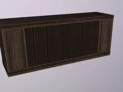 Book Case Short Low-poly 3D model