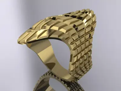 Elegant Jewelry Brand Ring Gold 3D print model