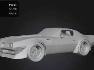 Classic American Muscle Car 3D print model