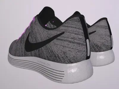 NIKE LUNAR FLYKNIT SHOES PBR Low-poly 3D model