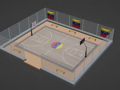 Basketball Stadium - Venezuela Low-poly 3D model