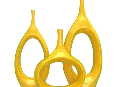 Decor Tabletop Hollowed Vases All Colors 3D model