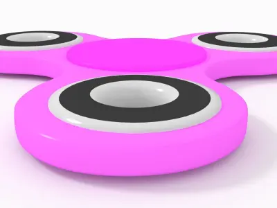 Fidget Spinner with 7 Textures 3D model