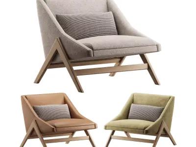 INK IVY Accent Chair Modern Mid 3D model