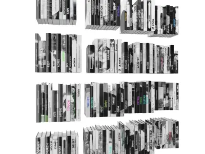 Books 150 pieces 2-9-1 Low-poly 3D model