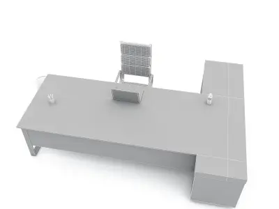 office boss table 01 3D model Low-poly 3D model