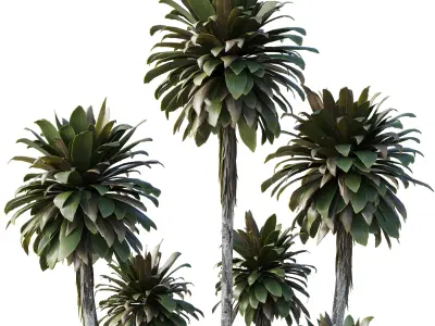 Outdoor Garden Set Bush and Tree Garden Set 3D model