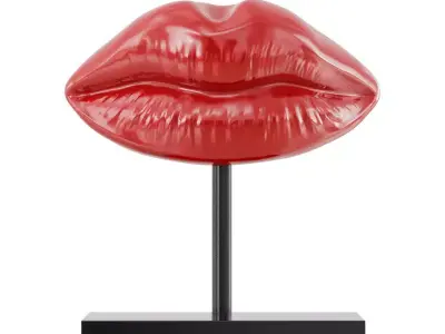 Figurine red lips 15 3D model